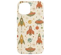 Cohetes Retro y OVNI Modern Atomic Sci-Fi Rocket Century Carcasa para iPhone 15