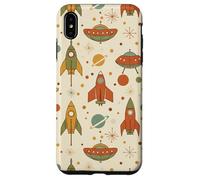 Cohetes Retro y OVNI Modern Atomic Sci-Fi Rocket Century Carcasa para iPhone XS MAX