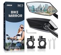 Coicer Espejo de bicicleta para bicicleta eléctrica izquierda y derecha, HD 360 ° plegable y giratorio espejo retrovisor para bicicleta, accesorios para bicicleta eléctrica, extra grande, superficie