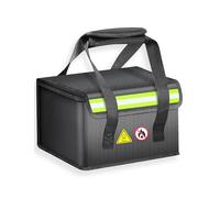 COICER Lipo Safe Bag - Bolsa de polímero de litio ignífuga, a prueba de explosiones con puerto de carga exclusivo, reflectante para encontrar rápidamente por la noche (LIPO-L-35,5 x 19,8 x 24 cm)