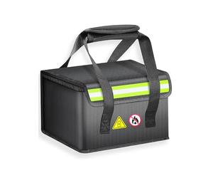 COICER Lipo Safe Bag - Bolsa de polímero de litio ignífuga, a prueba de explosiones con puerto de carga exclusivo, reflectante para encontrar rápidamente por la noche (LIPO-L-35,5 x 19,8 x 24 cm)