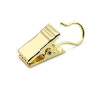 Coideal 100 Paquete de Acero Inoxidable Cortina de Oro Clip pequeño Hada luz Clips/Party String Luces Colgador Gancho para Fotos, decoración de la Boda (Oro)