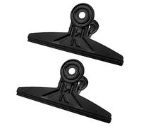 Coideal Clips de Bulldog Extra Grandes - 2 PCS 20cm de Largo Jumbo XL Clips de Papel Encuadernador Bull para Oficina (Negro, 7 7/8 Pulgadas)