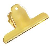 Coideal Clips de papel de bulldog de metal dorado, paquete de 3 abrazaderas grandes de acero inoxidable para tablero de dibujo, hogar, cocina, oficina (5.7 pulgadas/14.5 cm)
