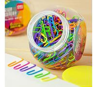 Coideal - Clips de papel medianos con revestimiento de vinilo, paquete de 200 unidades de 1.2 pulgadas, clips oficina bonitos, paper clip, clips para papel, material oficina