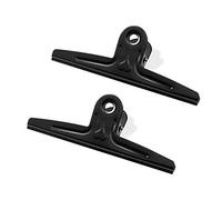 Coideal Clips de toro XXL extra grandes, 2 unidades de 1 pie de largo de acero inoxidable Jumbo Giant Paper Clamps (negro)