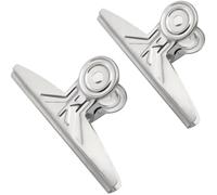 Coideal Clips extra grandes de acero inoxidable, 2 unidades de 20 cm, color plateado, para carpeta de papel, para tablero de dibujo, oficina en casa