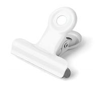 Coideal - Juego de 20 clips de papel para carpeta de metal blanco, clips de bisagra grandes de 2 pulgadas, abrazaderas redondas para bolsas de alimentos, fotos, manualidades artísticas, suministros