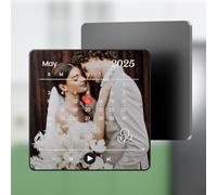 Coiisovd Imán de Nevera Personalizado con música y Foto, Reproductor Musical de Spotify con Portada de álbum magnético Que Puede Reproducir Canciones, Regalo para Cumpleaños Navidad San Valentín