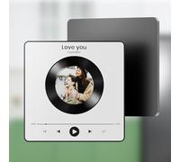 Coiisovd Imán de Nevera Personalizado con música y Foto, Reproductor Musical de Spotify con Portada de álbum magnético Que Puede Reproducir Canciones, Regalo para Cumpleaños Navidad San Valentín