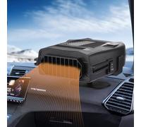 Coikes Calentador de Coche 12v 150W Calentador Portátil para Coche, Calentamiento rápido, Descongelador Parabrisas, 2 en 1 Ventilador de Frío/Calo Calefactor con Ventilador