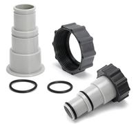 COIL Adaptador de manguera de piscina de 32/38 mm con rosca interior de 56 mm, adaptador universal para bomba de filtro, manguera de piscina y bomba sumergible, conector de PVC con junta, juego de 2