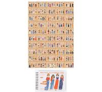 Coil Bounds - Juego de calcomanías de PET con textura de personajes naranjas caprichosas, adecuadas para diarios, planificadores y calcomanías de manualidades