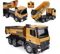 COIL Camión teledirigido teledirigido 1:14 camión rc - vehículo de construcción teledirigido con luz y sonido, construcción robusta, plataforma de carga inclinable, perfecto para niños RC volquete,