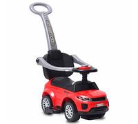COIL Coche Antideslizante A Partir De 1 Año Con Barra Deslizante 614 W - Diseño 3 En 1 - Accesorios Bobby Car - Coche Con Barra Volante (Rojo)