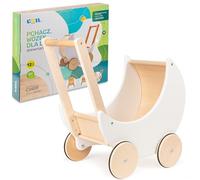 COIL Cochecito de muñecas andador andador de madera ruedas de goma juguetes para niños