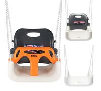 COIL Columpio infantil para exteriores, 3 en 1, columpio ajustable para niños, para interior con respaldo, columpio para interiores