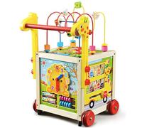 COIL Cubo de motricidad 10 en 1, deslizador, juguete educativo, ayuda para correr, cubo Montessori, cubo de aprendizaje, reloj, rompecabezas, cubos de habilidades motoras a partir de 1 año - Andador