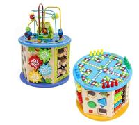 COIL Dados de habilidades motoras 8 en 1,Juguetes de madera para bebé, dados de juego, juguetes educativos, dados de madera, varios S