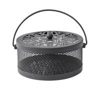 Coil Holder, Incense Box, Fireproof Stand with Handle, Tabletop Ash Catcher for Indoor, Outdoor, Camping, Balcony, Patio, Garden Use, Coil Burner, Aromatherapy, Rustic Scent Diffuser Decor