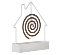 Coil Incense Holder, Iron Hook Hanging Structure, Incense Coil Holder Ash Catcher, Artistic Burner Stand with House Shape Design for Decorative Yoga Studio Studio Study Room 5.9x1.77in