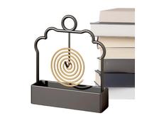 Coil Incense Holder with Ash Catcher and Handle Heat-Resistant Metal