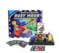 COIL Juguetes educativos para niños, juego educativo, rompecabezas, juego de arcade, busy hous/rush hour, 15 coches, 60 cartas con tareas, para niños a partir de 8 años