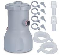 COIL Bomba de piscina, sistema de filtración - 3028 l/h, para piscinas de hasta 17400 l, filtro de cartucho y bolas de filtración, eficiencia energética 60 W, instalación fácil, limpieza eficiente del