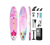 COIL - Tabla de SUP inflable (kit completo de tabla de stand up paddle - Kit completo - Bolsillo impermeable - Estable - Ligero - Con pala - Con bomba - Accesorios (violeta, 335 x 84 x 15 cm)