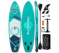 COIL Tablero SUP - Juego completo de tablas SUP inflables - Juego completo - Bolsa impermeable para teléfono móvil - Estable - Ligera - con paleta - con bomba - accesorios (azul, 335 x 86 x 15 cm)