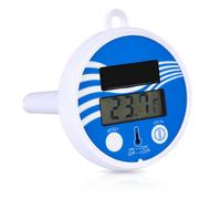 COIL Termómetro digital impermeable para piscina con pantalla LCD - Termómetro flotante inalámbrico para piscina, spa, acuario y bañera, color azul