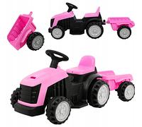 COIL Tractor con remolque, eléctrico, para niños unisex, 3 años en adelante (rosa)