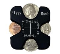 Coin Holder Car, Coin Money Dispenser, 3 Inch Silicone Change Storage Box with Easy Access, Sorter Organizer with Compact Design, Travel Home Car Accessories for Neat Storage