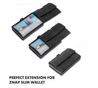 Monedero para la Cartera ZNAP Slim Wallet - Tiene la Capacidad para hasta 20 Monedas - Incluye la protección RFID Shield Blocker - Estuche para Monedas - por SLIMPURO (Corcho Negro)