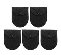 Coin Purse, 5 piezas Felt Storage Pouch Set with Snap Button Closure, 4,33 x 3,78 pulgadas Tiny Waterproof Wallet and Organizer for Cosmetics, Jewelry, Hair Clips, Lipstick, Earrings