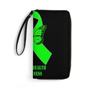 Coin Purse Monedero Concientización sobre La Salud Mental Monedas Tarjetero Impreso Bolso Dinero De Moda Billetera De Cuero para Madre, Damas, Adolescente