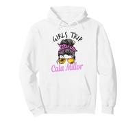 Coincidencia Niñas Viaje Cala Millor Mallorca Moño Desordenado Sudadera con Capucha