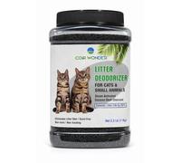 Coir Wonder Cat Litter Deodorizer - Litter Box Odor Eliminator - 2.2 Lb (1 Kg) - Made of Activated Charcoal Carbon - Unscented - Longer Kitty Litter Life - Odor Control for Small Animal Pet Bedding