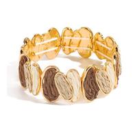 Coiris Pulsera de rafia para mujer, estilo bohemio, hecha a mano, gruesa, bohemia, pulsera de rafia para mujer, 2.7, Acero inoxidable, No es una piedra preciosa