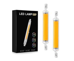 COITROZR Bombilla LED R7S 118mm 10W, AC 110V / 230V 360° Ángulo de Haz Sin Parpadeo, Ahorro de energía del Bulbo COB Equivalente a 80W 90W bulbos de halógeno,Natural White,2pcs
