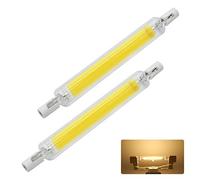 COITROZR R7S 10W 118mm Bombilla LED, AC 230V Ángulo de Haz de 360°, Reemplazo de Bombilla LED COB Bombilla halógena LED R7S, para lámpara de Pared con Reflector de Techo,Warm White,2pcs