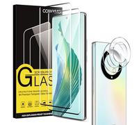 Coiwxmoi 2 Piezas Protector Pantalla para Honor Magic 5 Lite 5G/Honor X9a 6,67", 2 Piezas Cristal Templado y 2 Piezas Protector de Lente de Cámara, HD Ultra Resistente, Dureza 9H Cristal Templado