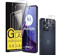Coiwxmoi 2 Piezas Protector Pantalla Para Motorola Moto G84 5G Cristal Templado con 2 Protectora Lente Cámara Dureza 9H Antiarañazos Antihuellas Sin Burbujas Transparente Vidrio Película
