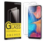 Coiwxmoi 2 Piezas Protector Pantalla para Samsung Galaxy A20e Cristal Templado Dureza 9H Antiarañazos Antihuellas Sin Burbujas Ultra HD Transparente Ultra Resistente Vidrio Película
