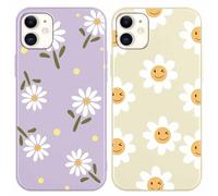 Coiwxmoi - Carcasa para iPhone 11 de 6,1 pulgadas, flexible, silicona, funda para teléfono con flores, diseño Aesthetic, ultrafina, funda de protección a prueba de golpes, para iPhone 11