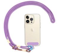 Coiwxmoi Cordón para Movil Universal Colgante para Teléfono Colgante para Teléfono Compatible con Todos Los Teléfonos Inteligentes,con Llavero y Parche-Púrpura