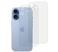Coiwxmoi Película Mate de Protección Trasera para iPhone 17, 2 Piezas Protector de Trasero y Placa de Caméra, Transparente Material Pet Suave y Ligero Anti-Rayas Protección Contra Arañazos