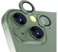 Coiwxmoi Protector de Lente Cámara para iPhone 16/16 Plus,Lentes Camera Protector Cristal Vidrio Templado Dureza 9H HD Anti-arañazo Sin Burbujas Individuo Anillo Metal Protección Lens,Verde