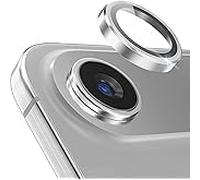 Coiwxmoi Protector de Lente Cámara para iPhone 17 Air,Lentes Camera Protector Cristal Vidrio Templado Dureza 9H HD Anti-arañazo Sin Burbujas Individuo Anillo Metal Protección Lens,Plata