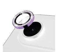 Coiwxmoi Protector de Lente Cámara para iPhone 17 Air,Lentes Camera Protector Cristal Vidrio Templado Dureza 9H HD Anti-arañazo Sin Burbujas Individuo Anillo Metal Protección Lens,Morado